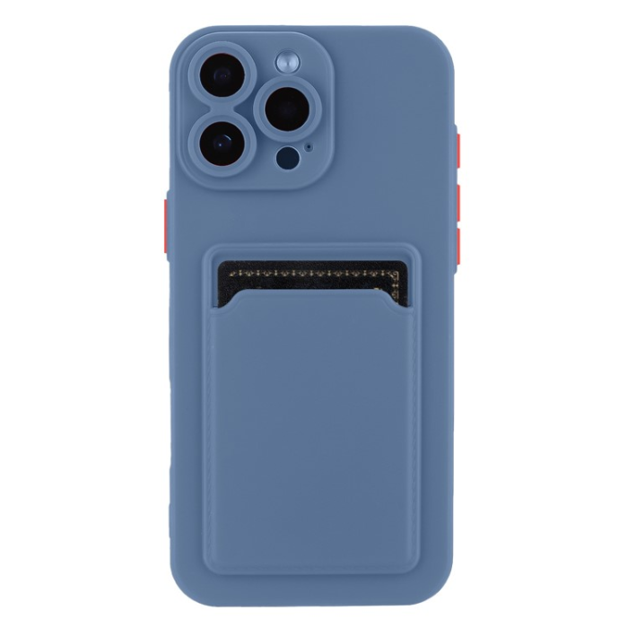 A-One Brand - iPhone 16 Pro Max Mobilskal Korthållare TPU - Gråblå