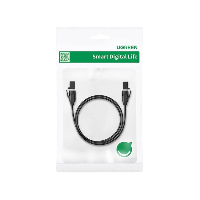 Ugreen - Ugreen LAN Ethernet Cat.8 U/FTP Flat Kabel 2m - Svart