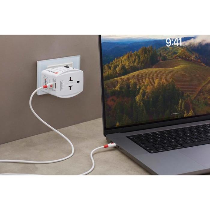 SKROSS - SKROSS World Adapter USB-A/USB-C - Vit