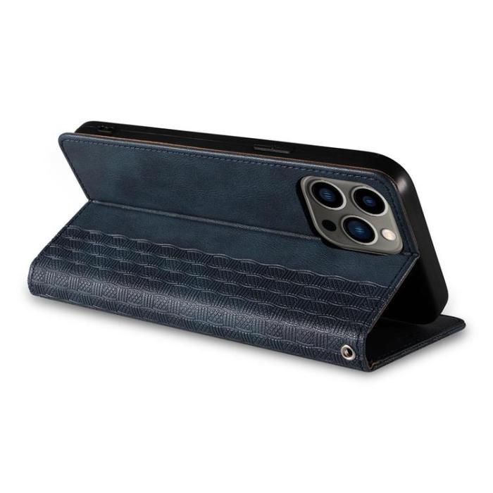 OEM - iPhone 13 Pro Plånboksfodral Magnet Strap - Blå