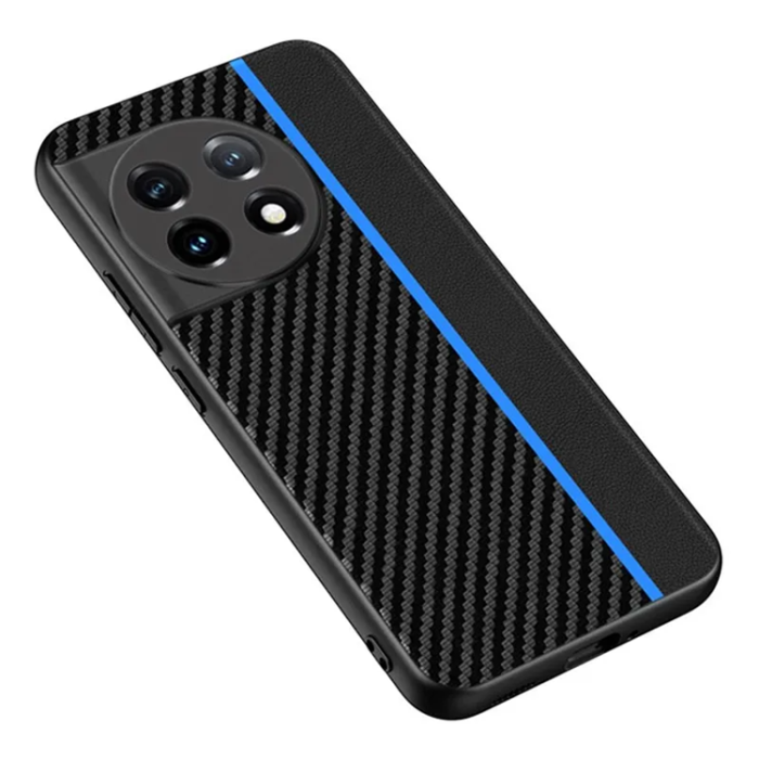 OEM - OnePlus 11 5G Mobilskal Carbon Fiber PU-Läder - Orange