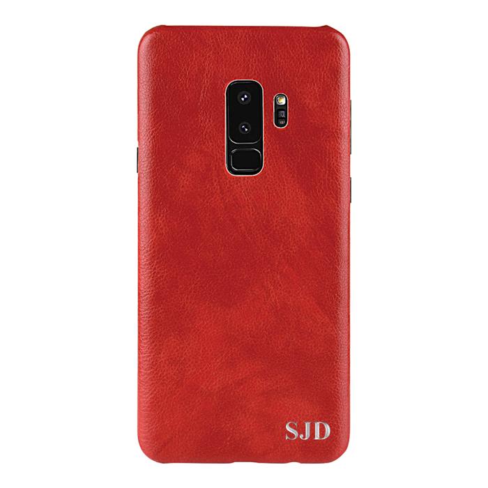 TheMobileStore - Designa själv - Galaxy S9 konstläder skal - RÖD