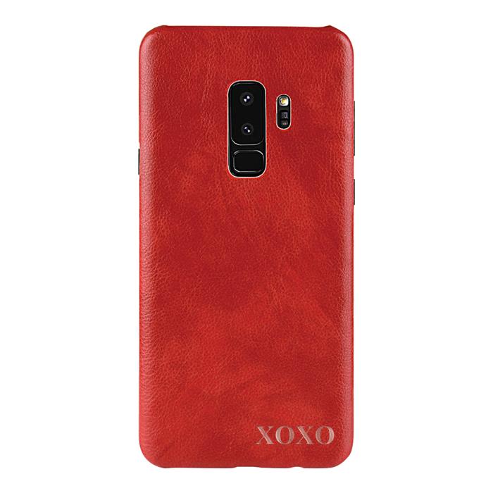 TheMobileStore - Designa själv - Galaxy S9 konstläder skal - RÖD