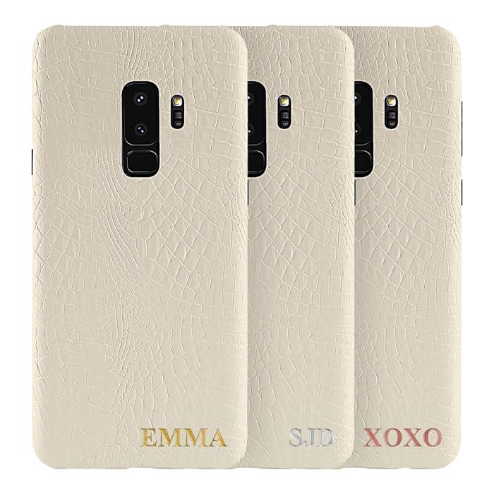 TheMobileStore - Designa själv - Galaxy S9 konstläder skal - VIT