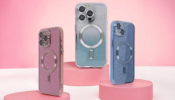 Tecto Shield - Tecto Shield iPhone 15 Pro Max Mobilskal MagSafe SparkleFlex
