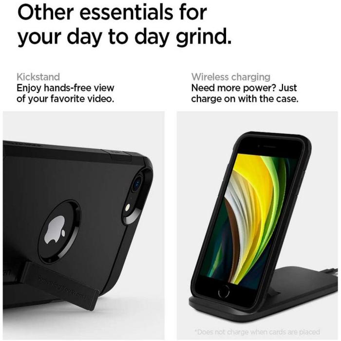 UTGATT - Spigen Tough Armor Skal iPhone 7/8/SE (2020/2022) - Svart