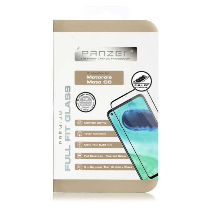 UTGATT1 - Panzer Full-Fit Glass Motorola Moto G8 - Svart