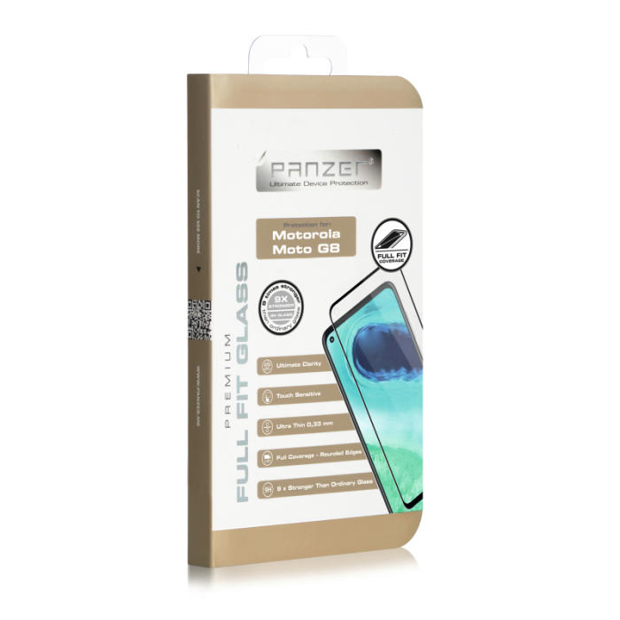 UTGATT1 - Panzer Full-Fit Glass Motorola Moto G8 - Svart