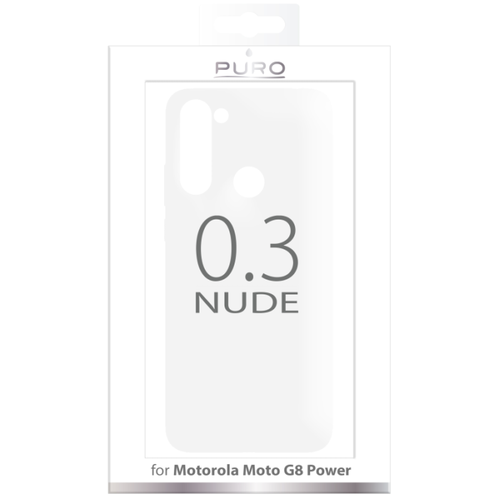 UTGATT1 - Puro - Nude Mobilskal Motorola Moto G8 Power - Transparent