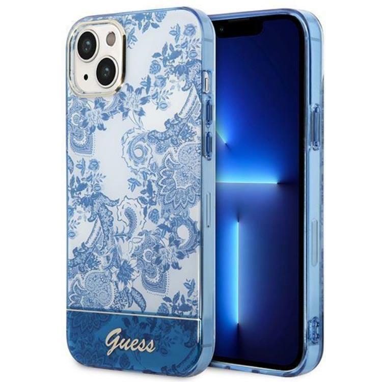 GUESS iPhone 14 Plus Skal Porcelain Collection - Blå | 2353 | AlltMobil