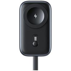 USAMS - USAMS Trådlös Laddare Apple Watch Med Powerbank 1200mAh - Titanium