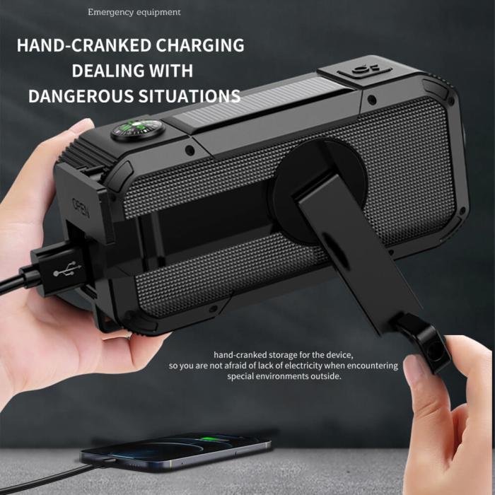 UTGATT5 - BooM Vev-radio 2000mAh Powerbank Bluetooth Högtalare Lampa - Orange