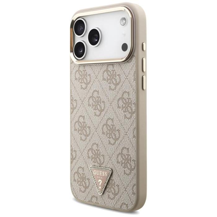 Guess - Guess iPhone 17 Pro Max Mobilskal MagSafe 4G Triangle Logo - Rosa Guld