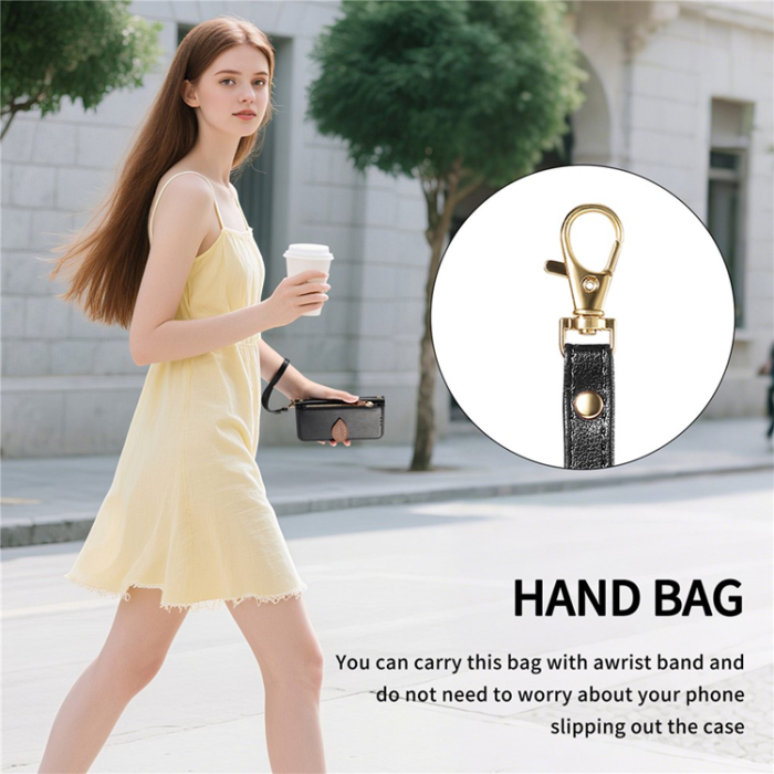 A-One Brand - iPhone 17 Pro Max Plånboksfodral Leaf Magnetiskt Spänne Konstläder