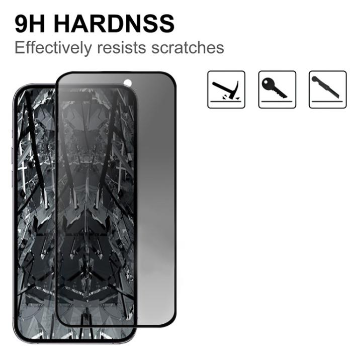Boom of Sweden - BOOM [1-Pack] iPhone 15 Pro Max Härdat Glas Skärmskydd Privacy - Svart