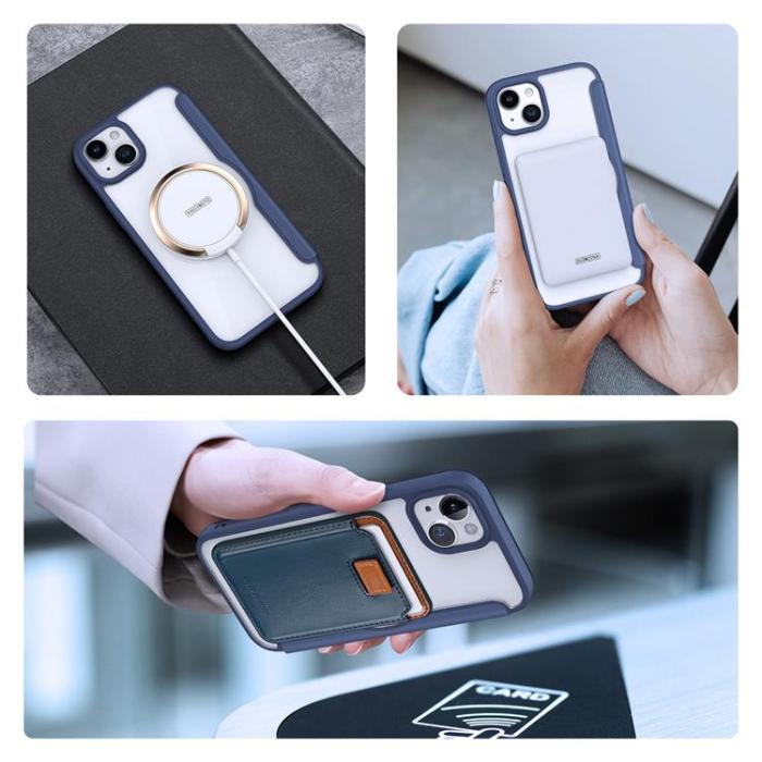 Dux Ducis - Dux Ducis iPhone 15 Plus Plånboksfodral Magsfae Skin X Pro - Blå