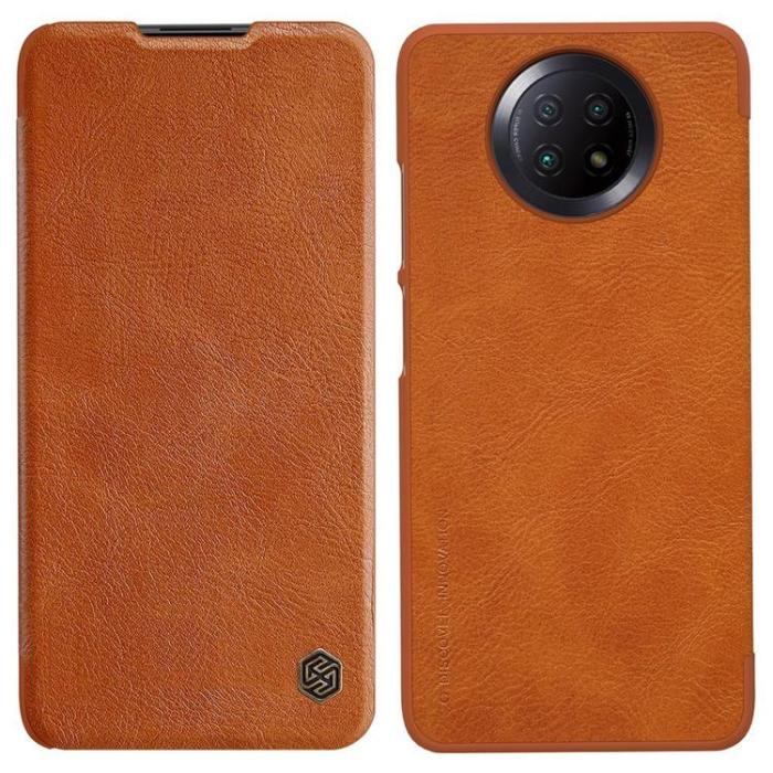 Nillkin - Nillkin Qin Läder Fodral Xiaomi Redmi Note 9T 5G - Brun