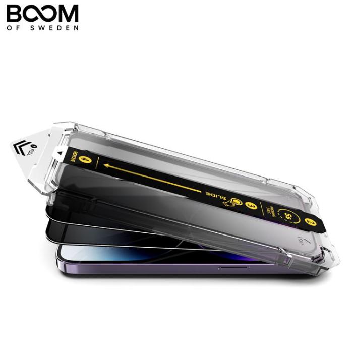 Boom of Sweden - LIVSTIDSGARANTI - BOOM iPhone 12 Pro Privacy Härdat Glas Skärmskydd - 2 Pack