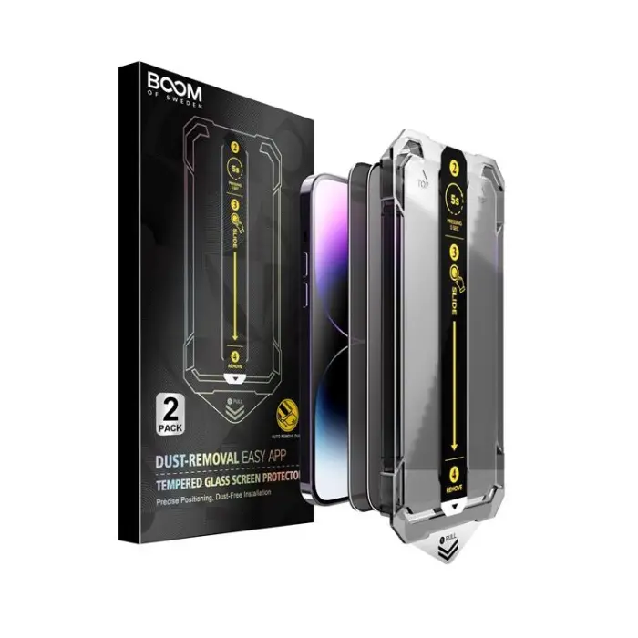 Boom of Sweden - LIVSTIDSGARANTI - BOOM iPhone 11 Privacy Härdat Glas Skärmskydd - 2 Pack
