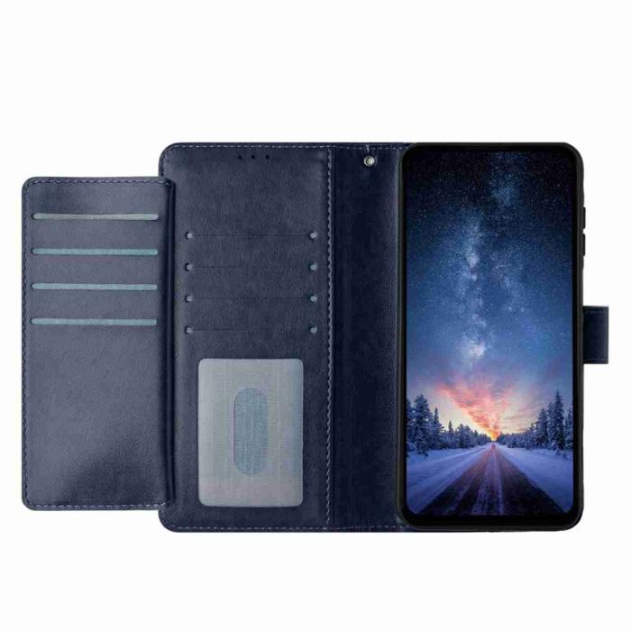 OEM - Samsung Galaxy A37 Plånboksfodral Konstläder Ställ - Blå