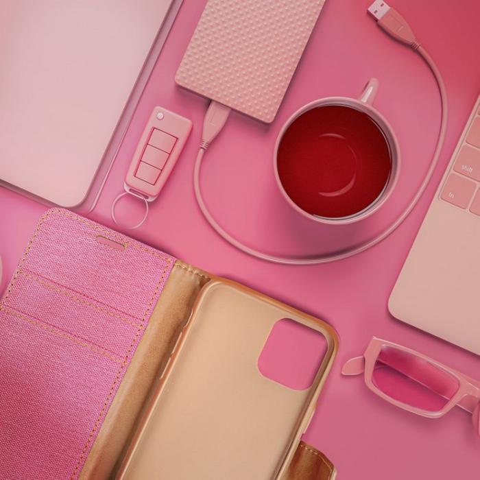 OEM - Galaxy S23 FE Plånboksfodral Canvas - Rosa