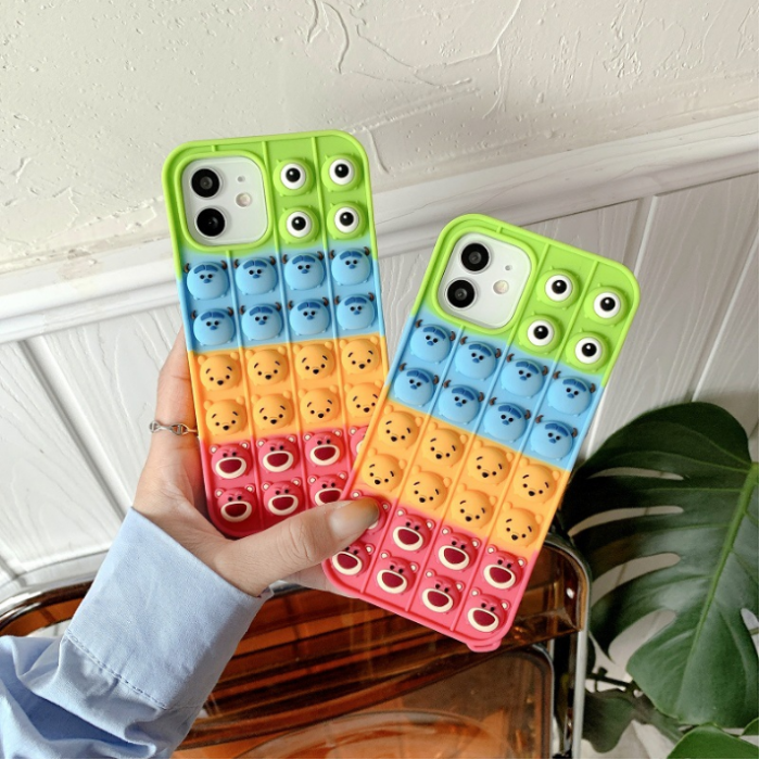 UTGATT1 - Multi Faces Pop it Fidget Skal till iPhone 7/8/SE 2020