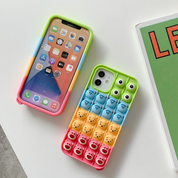 UTGATT1 - Multi Faces Pop it Fidget Skal till iPhone 7/8/SE 2020