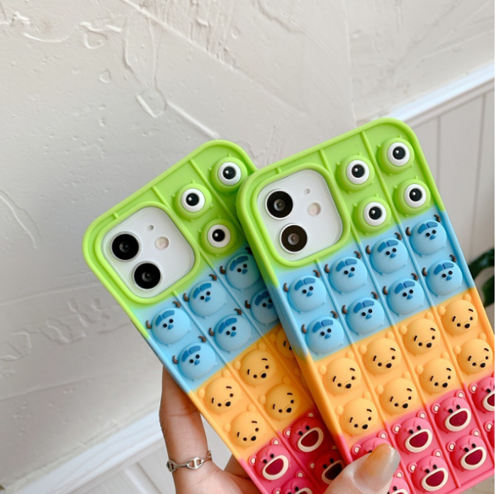 UTGATT1 - Multi Faces Pop it Fidget Skal till iPhone 7/8/SE 2020