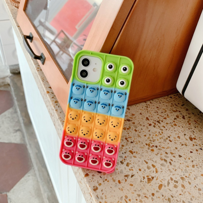 UTGATT1 - Multi Faces Pop it Fidget Skal till iPhone 7/8/SE 2020