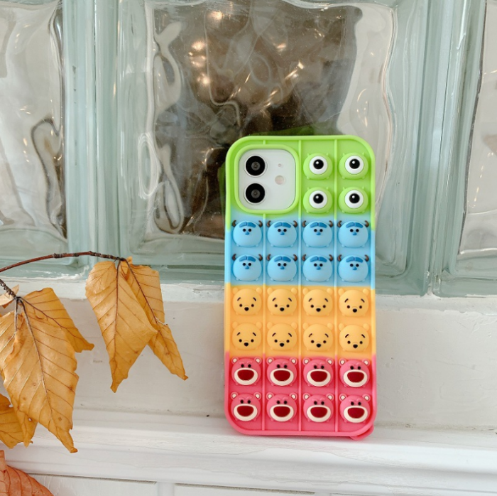 UTGATT1 - Multi Faces Pop it Fidget Skal till iPhone 7/8/SE 2020