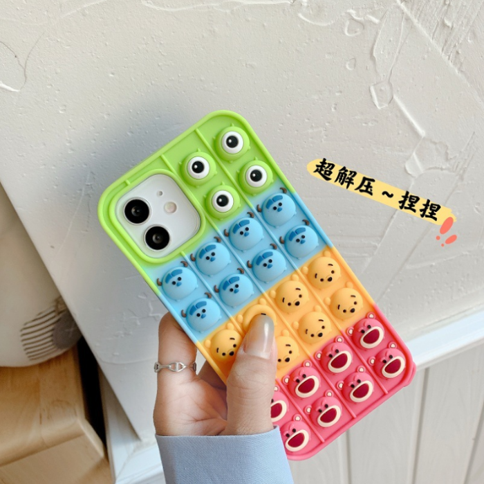 UTGATT1 - Multi Faces Pop it Fidget Skal till iPhone 7/8/SE 2020