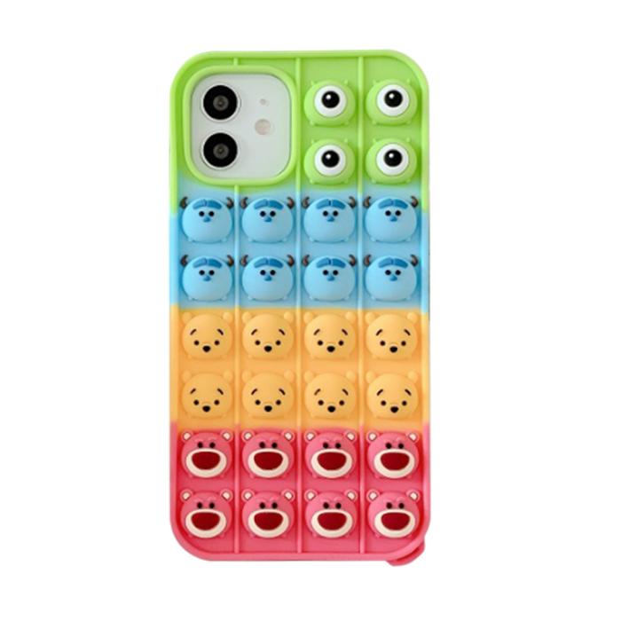 UTGATT1 - Multi Faces Pop it Fidget Skal till iPhone 7/8/SE 2020
