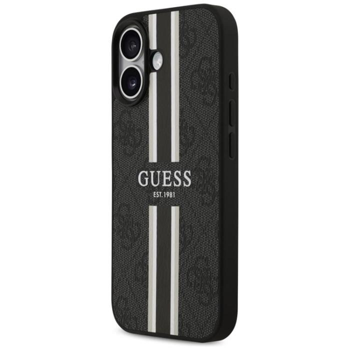 Guess - Guess iPhone 17 Mobilskal MagSafe 4G Printed Stripes - Svart