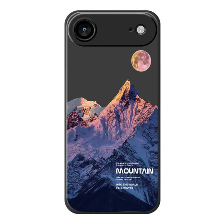 iPhone Air Mobilskal Blue Snow Mountain Pattern TPU - Svart | 2353 | AlltMobil