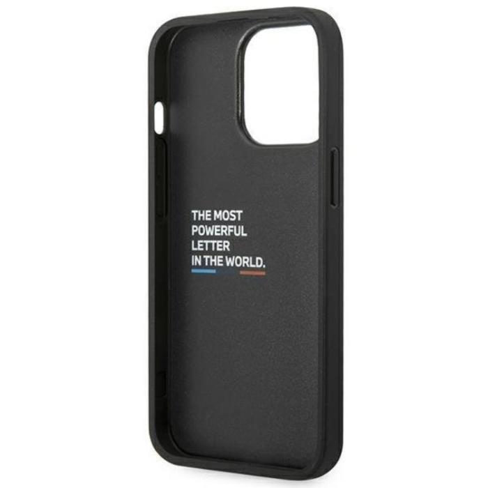 BMW - BMW iPhone 14 Pro Max Skal Läder Carbon - Svart