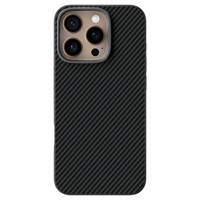 ABEEL - ABEEL iPhone 16 Pro Max Mobilskal MagSafe Carbon Fiber Texture