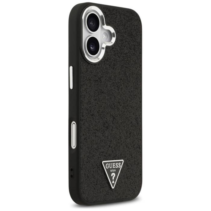 Guess - Guess iPhone 17 Mobilskal MagSafe Glitter Triangle Logo - Svart