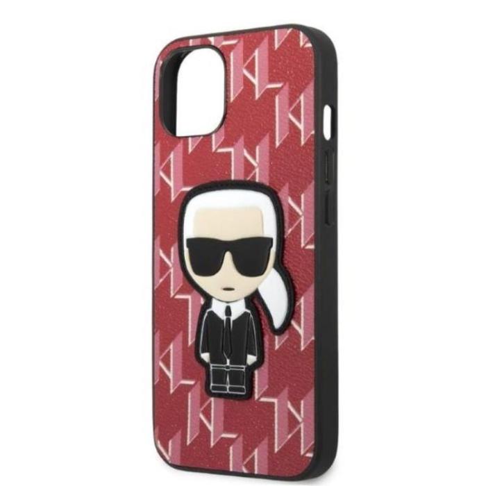 KARL LAGERFELD - Karl Lagerfeld iPhone 13 mini Skal Monogram Ikonik Patch - Röd