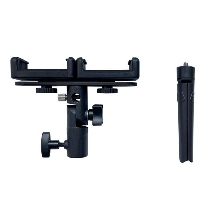 OEM - Dual Adjustment Smartphone Hallare med Tripod - Svart