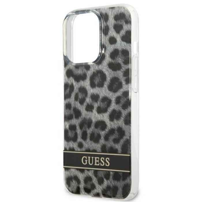 Guess - Guess iPhone 13 Pro Mobilskal Leopard - Grå