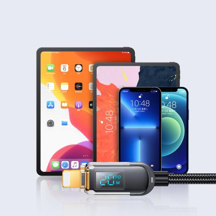 Joyroom - Joyroom USB-C till Lightning kabel 20W Power Display 1.2m