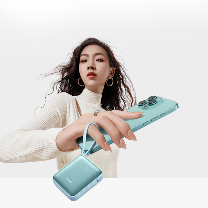 Joyroom - Joyroom Powerbank 10000mAh 22.5W med Två Inbyggda Kablar JR-PBF27