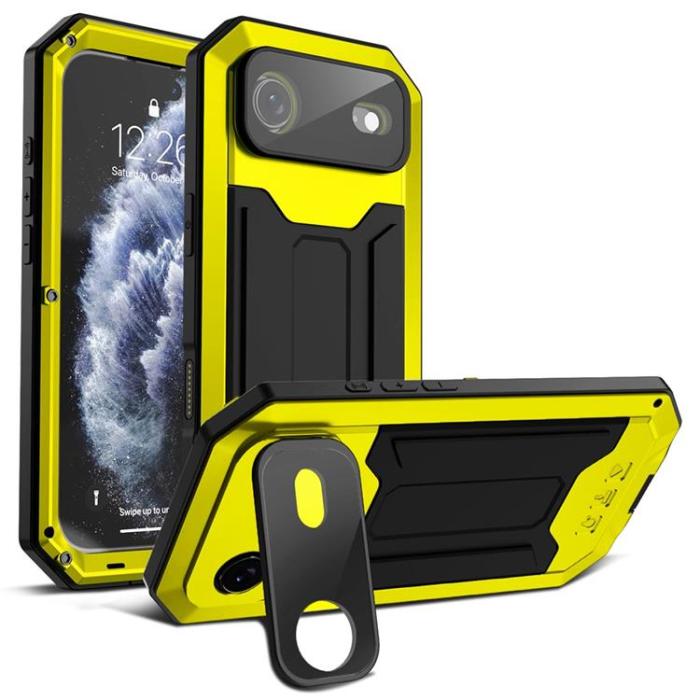 R-JUST - R-JUST iPhone Air Mobilskal Med Härdad Glas - Gul