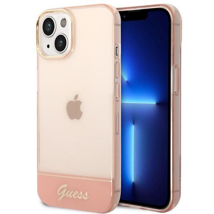 GUESS iPhone 14 Skal Translucent - Rosa | 2353 | AlltMobil