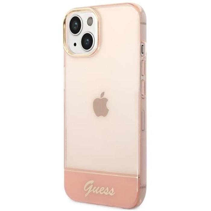 Guess - GUESS iPhone 14 Plus Skal Translucent - Rosa