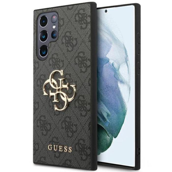 Guess - Guess Galaxy S23 Ultra Skal 4G Big Metal Logo - Gr