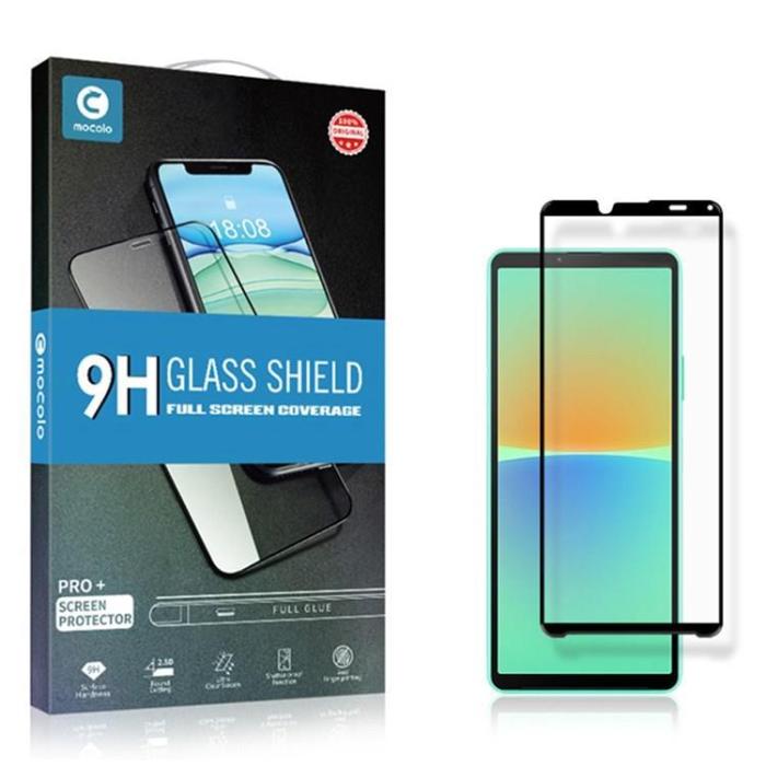 Mocolo - Mocolo Sony Xperia 10 III Härdat Glas Skärmskydd - Svart