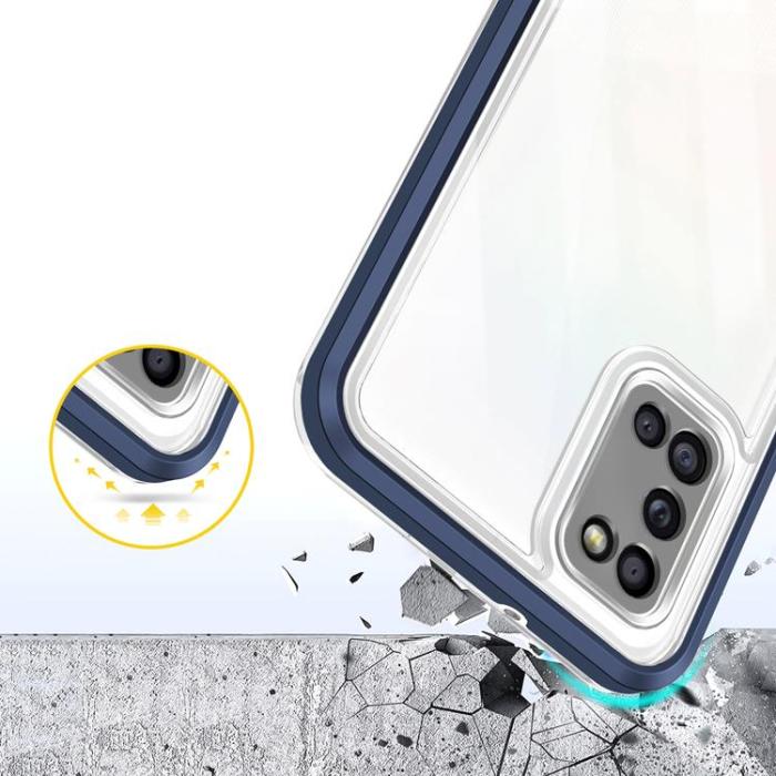 OEM - 3in1 Galaxy A03s Skal Frame Gel - Blå