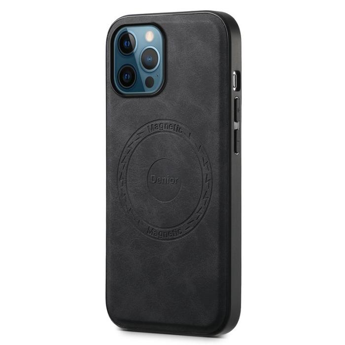 DENIOR - DENIOR A11 iPhone 12 Pro Max Fodral Retro PU+PC+TPU Svart