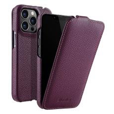 Melkco - MELKCO Mobilskal till iPhone 14 Pro Max &Auml;kta L&auml;der + PC Lila